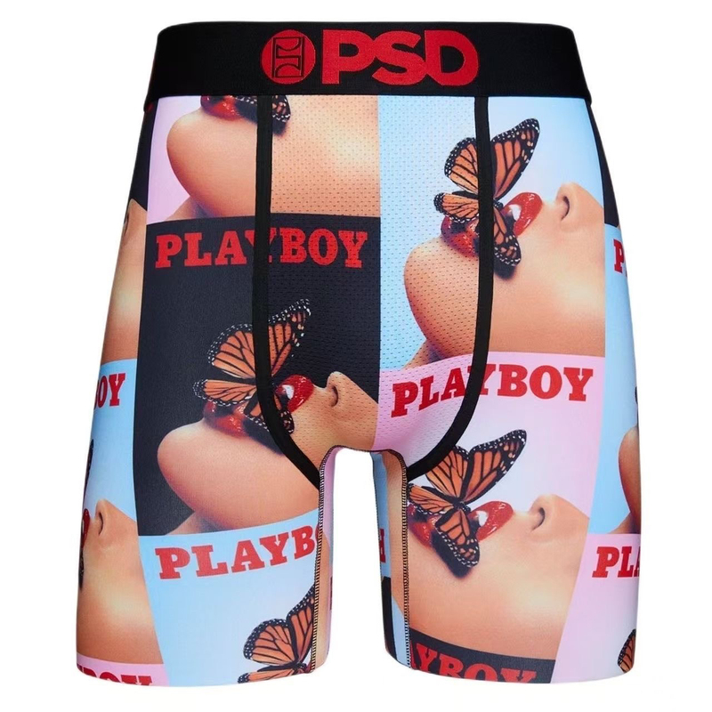 Psd American-Style Graffiti Basketball Shorts Men's Hip-Hop Underwear Trendy Tight-Fitting Elastic Boxer Briefs