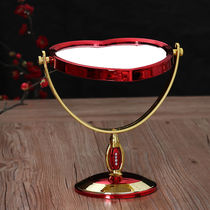 Wedding Supplies Wedding Wedding Brides Dowry Red Round Mirror Dressing Table Creative Heart-Shaped Cosmetic Mirror