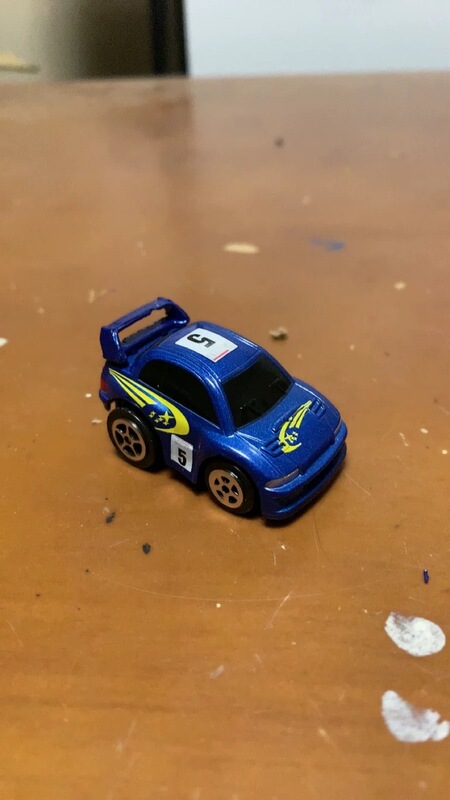 Loose-Packed Q-Version Subaru Racing Alloy Car Model, Realistic Toy for Boys, Classic Collectible