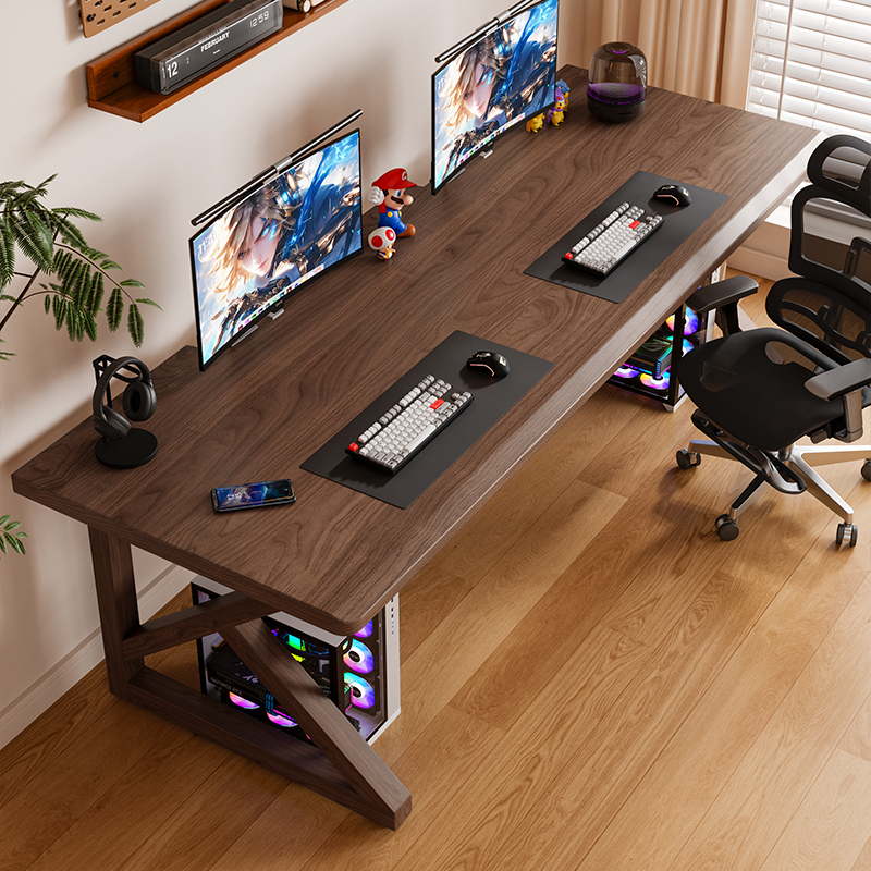 North American Black Walnut Large Board Computer Desk Desktop Home Use Cherry Wood Solid Wood Desk Ash Wood Gaming Desk