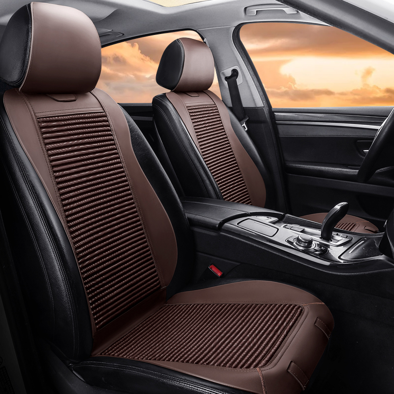 Saddle Cushion Car Cushion Four Seasons Buckwheat Wellness Net Red Goddess Summer Imitation Linen All Season Universal Car Seat Cushion Cover