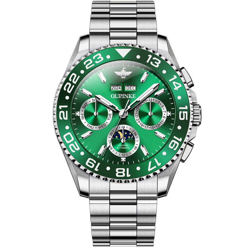 Swiss Original Patek ­ Feili Watch Men's Mechanical Watch Fully Automatic Multi-Function Luminous Trendy Steel Band Men's Watch