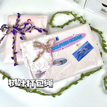 Ins style high-looking leaf hemp rope packaging card material gift packaging rope decorative rope gift card packaging