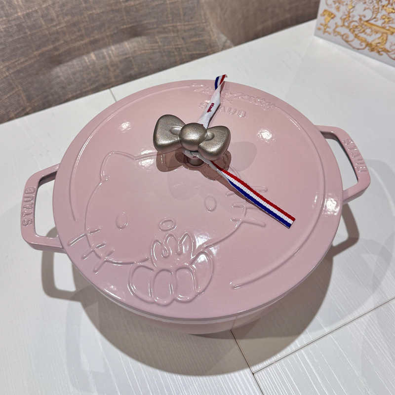 French Imported Staub Enamel Pot Hello Kitty Enamel Cast Iron Pot Healing Garden Series Multi-Purpose Stew Pot