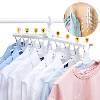 Douyin multi-functional magic clothes rack dormitory telescopic folding student space-saving clothes rack home storage