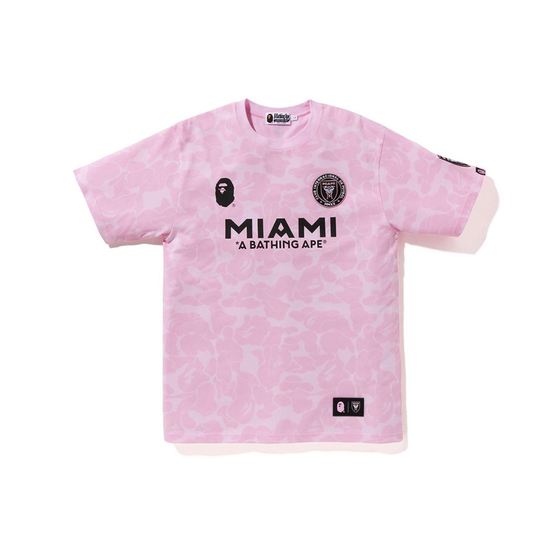 Bape X Miami International Miami Joint Brand Camouflage Short-Sleeved Sports T-Shirt for Men and Women, Trendy Brand Bape X Miami International Miami Joint Brand Camouflage Short-Sleeved Sports T-Shirt for Men and Women, Trendy Brand