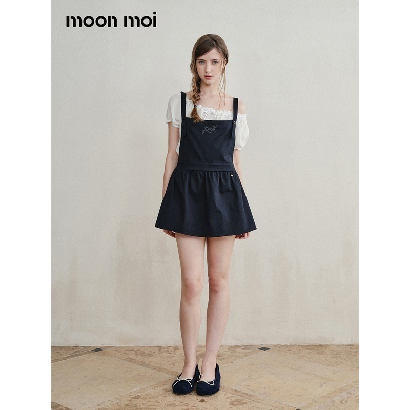 [Same Style as Zhao Lusi] Moonmoi |   First Encounter Moment Casual Loose A-Line Strap Sleeveless Dress for Women