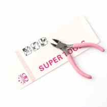 8-piece set of handmade pliers toothless pointed nose round oblique nose scissors hardware tools mini pink pliers DIY tools