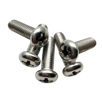 GB818 cross pan head screw PM round head screw nut M5M8 cross semi-round head 304 stainless steel screw