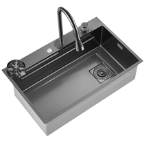 Hengjie Sink Rainfall Waterfall Nano Antibacterial Air Cushion 304 Stainless Steel Wash Basin Kitchen 913