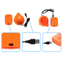 Blower small fan Mini blower with battery case gas model phase poker dinosaur inflatable clothes inflatable with USB plug
