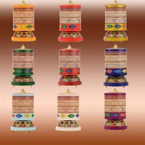 Tibetan electric runner Feitian plug-in model for household Buddhist temple worship ornaments Tibetan rotating drum rotating golden bucket