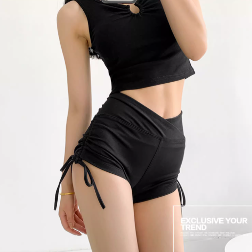 Шорты для йоги, брюки, sexy наклейки, скульптурирующее комбинезон для зала, для бега, высокая талия