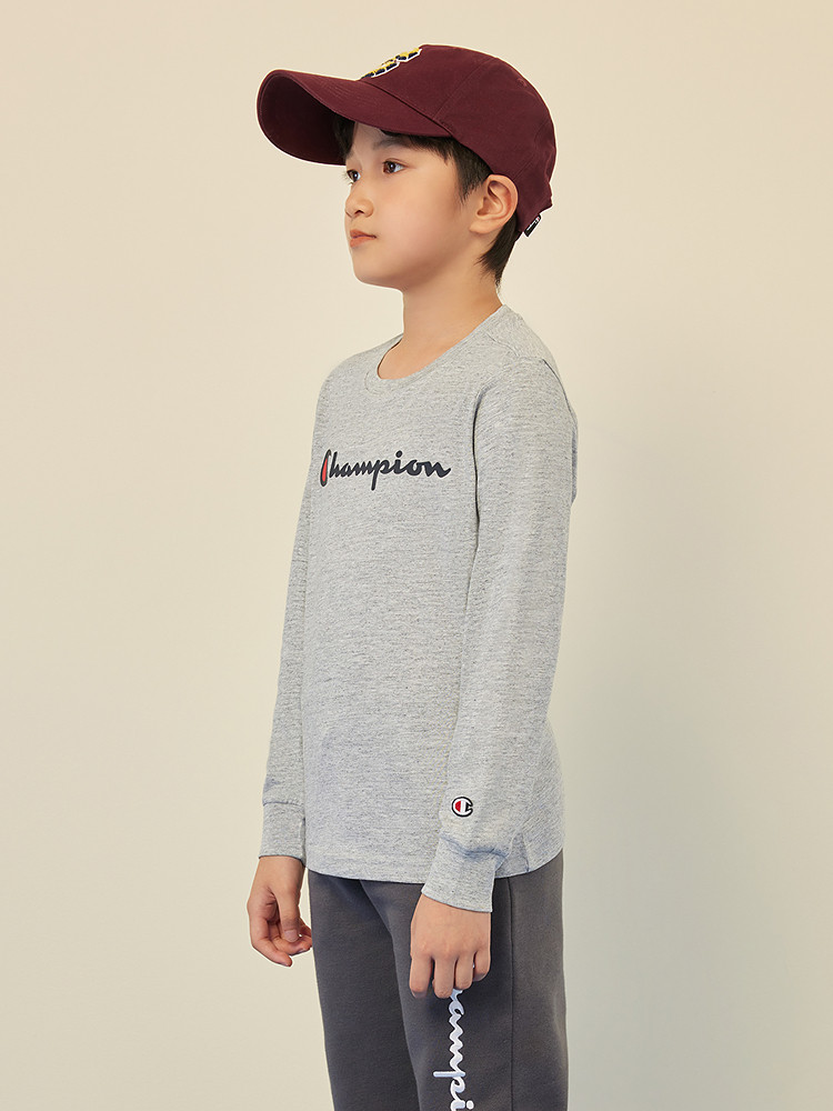 Champion 冠军牌 25年秋季款 儿童长袖T恤 306880 双重优惠折后￥99包邮 4色可选 淘金币可抵扣￥13.41