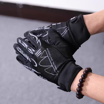 Outdoor Cycling Gloves Full-Finger Thin Style Men's Mountaineering Bicycle Women's Sports Sun Protection Breathable Non-Slip Touch Screen