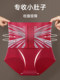 Red High-Waisted Buttoned Tummy Control Panties for Women, Specifically Designed to Flatten the Stomach, Sexy Butt-Lifting Shapewear, Seamless Triangle Panties