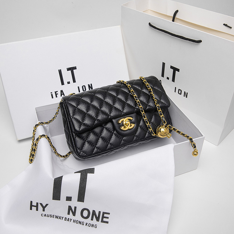 Authentic New Chanel-Style Bag, Genuine Leather, Designer Brand, Fashionable Versatile Crossbody Shoulder Bag for Women