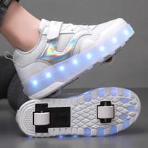 Childrens wheeled shoes Heelys double roller skates skates skates detachable girls roller skates boys
