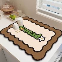 Diatom mud kitchen drain mat countertop stove water-controlled water-absorbent cooling mat sink dish coffee machine placemat high-looking