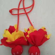 Factory direct supply of handmade nylon rope silicone meteor ball long rope fitness double ball square dance old age swing ball new style