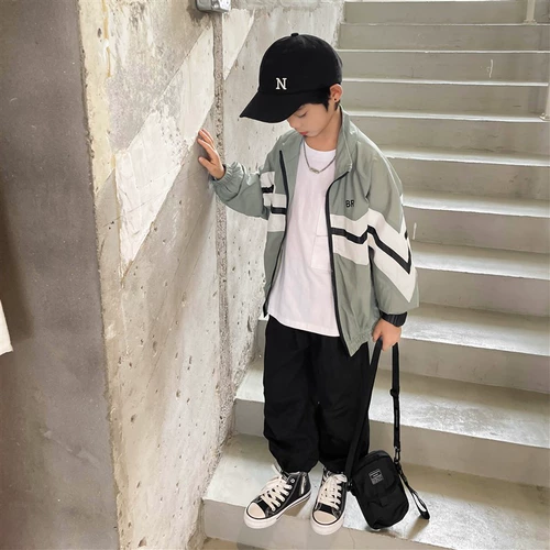 Весенняя детская осенняя куртка для мальчиков, весенний тонкий кардиган, детская одежда, подходит для подростков