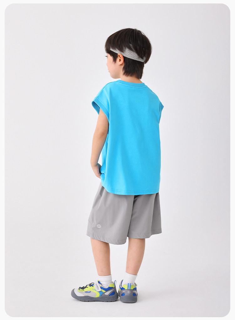 Haima's Boys' Pure Cotton Summer Thin Vest 2026 New Style Children's Sleeveless T-Shirt Boys' Outerwear Set Trendy — 20