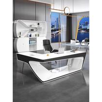 High-end technological sense paint creative boss desk president desk high-end fashion desk modern office simple and large