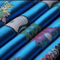 Manufacturer sends bulk thickened Tibetan ethnic silk embroidered eight auspicious hada (2 5m*45cm) blue