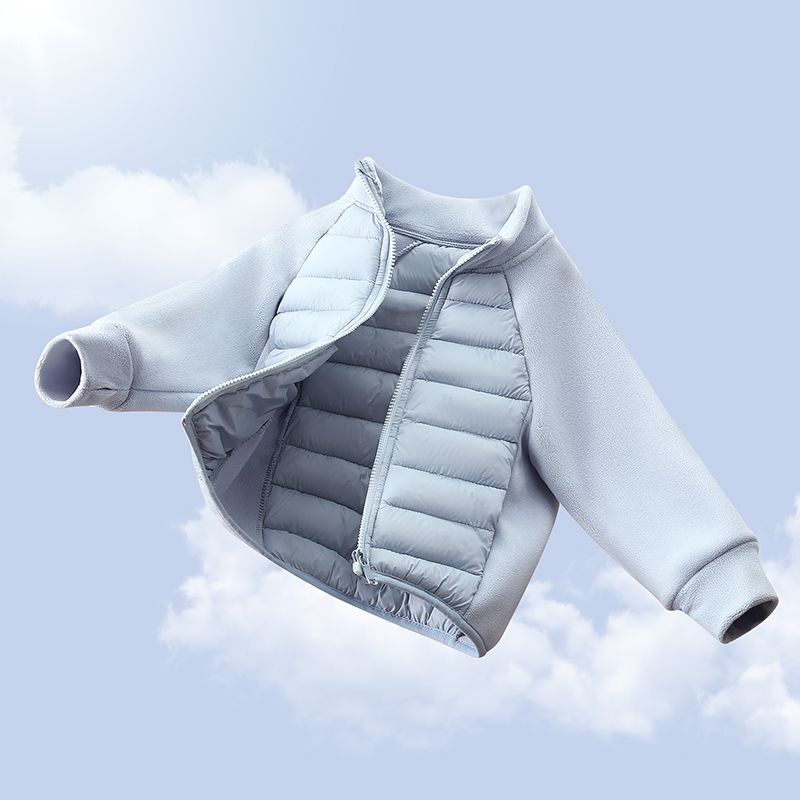Children's Cotton-Padded School Uniform Magic Inner Layer Cotton Jacket for Boys and Girls, Soft and Lightweight Autumn and Winter Cotton Coat, Baby Inner Layer Outerwear