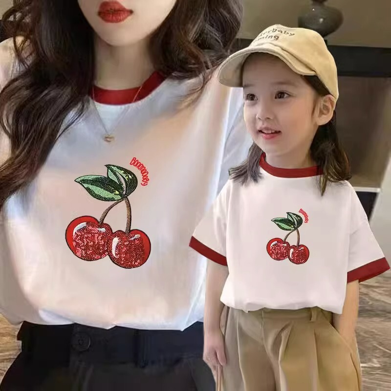 Special Mother-Daughter Outfits 2026 New Summer Fresh Style Parent-Child Matching Short-Sleeve Trendy Internet Celebrity Tiktok Fashion T-Shirt Special Mother-Daughter Outfits 2026 New Summer Fresh Style Parent-Child Matching Short-Sleeve Trendy Internet Celebrity Tiktok Fashion T-Shirt