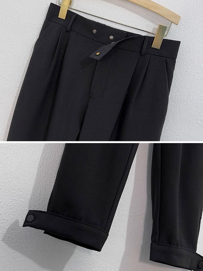 Men's Dress Pants with a High-End Drape, Summer Trendy Brand, Cool and Stylish, Thin Nine-Point Pants, Men's 9-Point Jogger Harem Pants