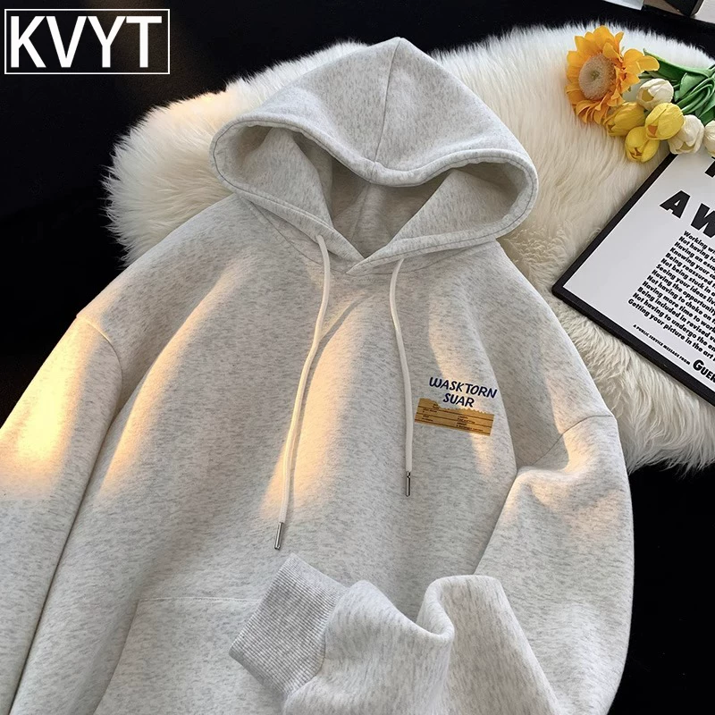 Демисезонная толстовка с капюшоном, хлопковая куртка, премиум, оверсайз, американский стиль