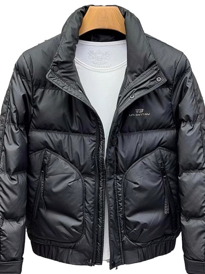 Men's 2026 new down jacket winter high-end men's multi-pocket stand-up collar thickened warm slim jacket