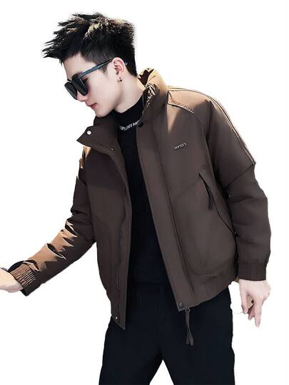 High-End Men's 2026 New down Cotton Jacket Winter Trendy Brand Cool Men's Thickened Warm Workwear Cotton Coat