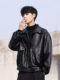 Модная брендовая мужская кожаная куртка на осень и зиму, новая высококачественная красивая мужская мотоциклетная куртка-пилот плюс бархат