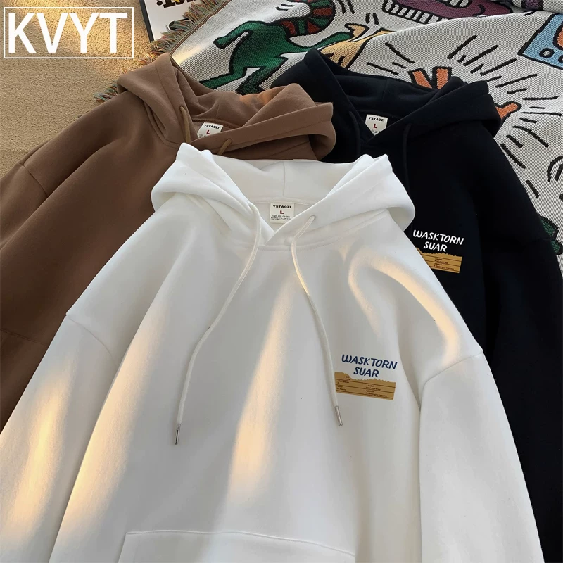 Демисезонная толстовка с капюшоном, хлопковая куртка, премиум, оверсайз, американский стиль