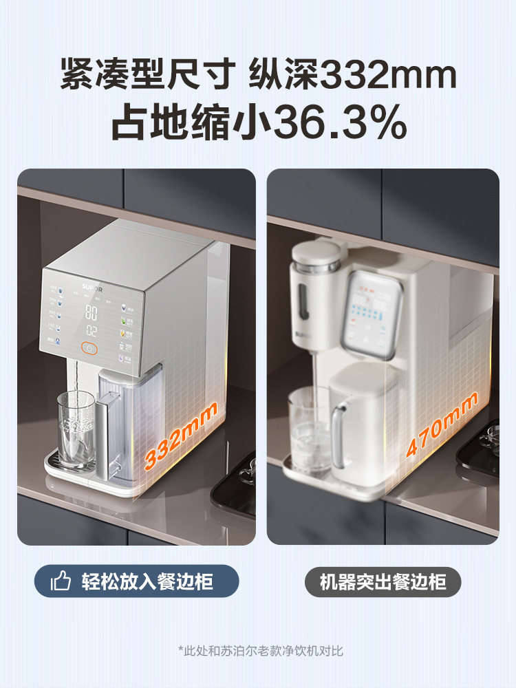Supor Water Purifier Direct Drinking Machine Water Purifier Instant Hot Water Dispenser Small Household Desktop Ice Water All-In-One Machine