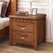 All solid wood bedside table home bedroom simple modern new Chinese style bedside storage small storage rack storage cabinet