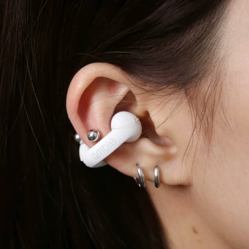 Беспроводные спортивные Bluetooth наушники-вставка с амбие-ушной зажимной клипсой AM-TW02