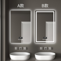 Bathroom mirror toilet square with light smart touch screen anti-fog LED light luminous induction bed and breakfast makeup mirror