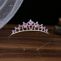 European and American rhinestone crown headband headdress girl metal rhinestone birthday cake crown crown jewelry