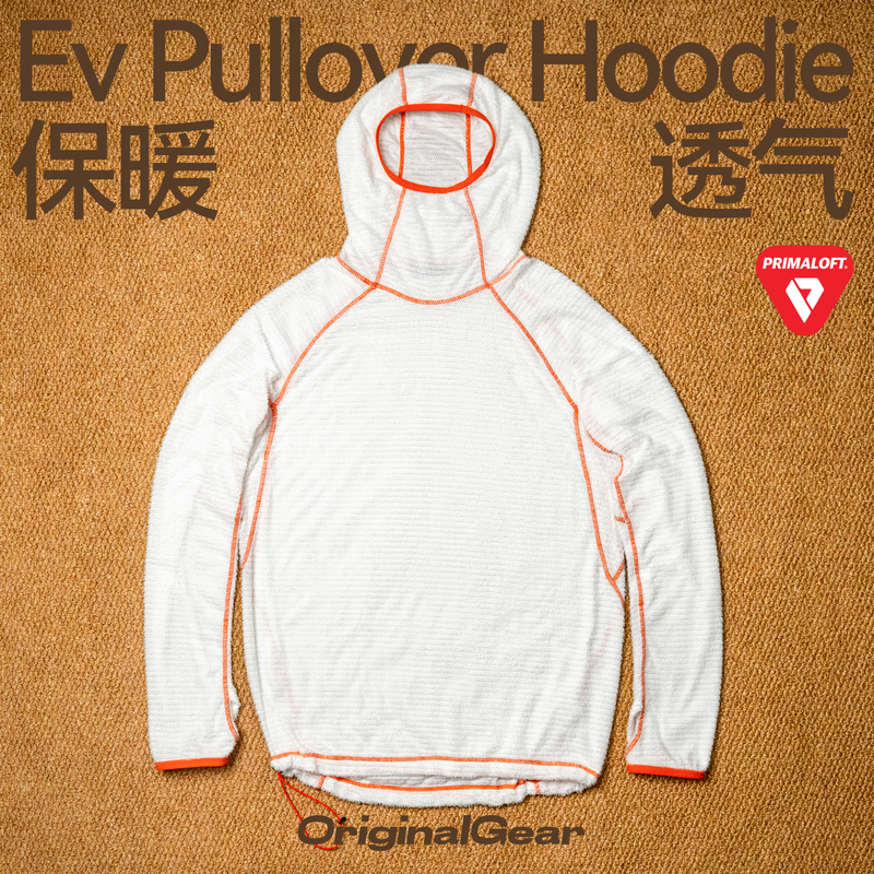 Og Original Primaloft Evolve Lightweight Fleece Pullover Hoodie Dynamic Warmth Ev3