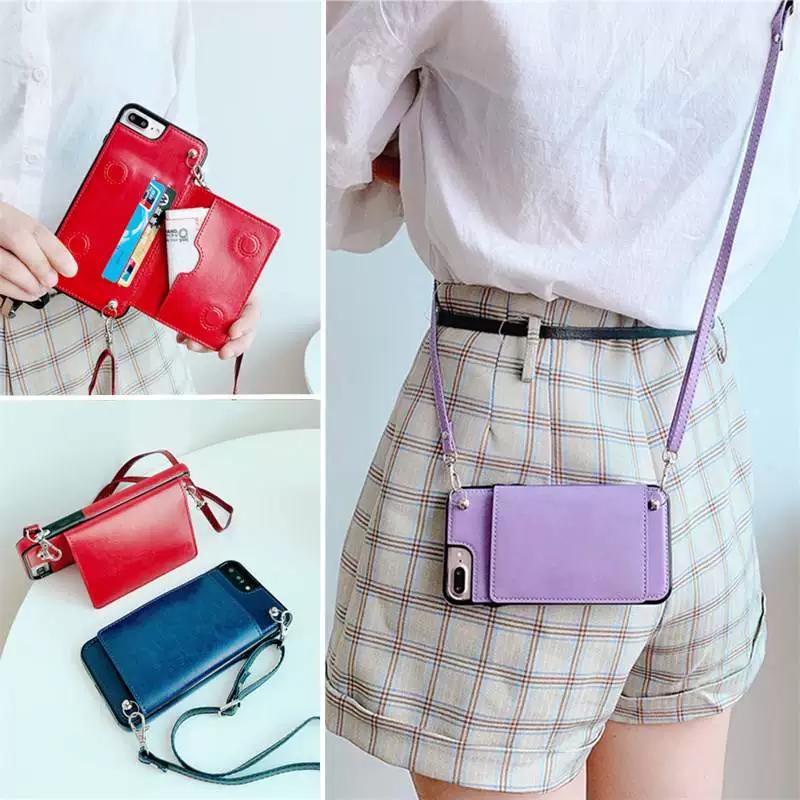 Wallet Phone Case With Strap for Samsung Galaxy S9 S10E S20