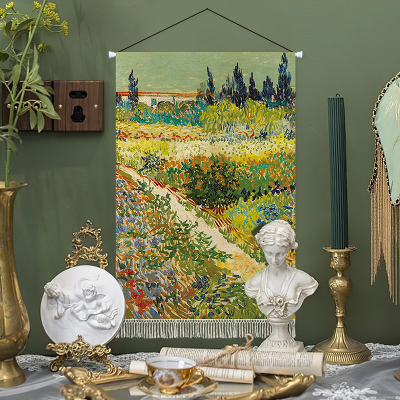 Van High Scenery Oil Painting Tapestry Xuanguan Living Room Art Wall Decoration Background Cloth Hanging Cloth Electric Meter Box Sheltering Hanging Painting-Taobao