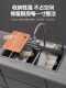 Large Single Sink for Washing Vegetables, Kitchen Use, Stainless Steel Nano Sus304 Waterfall Handmade Basin, Thick Dishwashing Sink