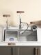 Large Single-Slot Kitchen Sink for Home Use, Silver Nano Sus304 Stainless Steel Undermount Sink for Washing Vegetables and Dishes