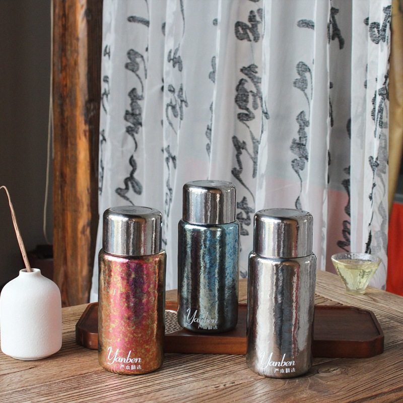 Pure Titanium Thermos Cup, Double-Layered, Stylish Magnetic Mini Cup for Women, Compact Couple's Style, Portable Outdoor Water Cup Pure Titanium Thermos Cup, Double-Layered, Stylish Magnetic Mini Cup for Women, Compact Couple's Style, Portable Outdoor Water Cup