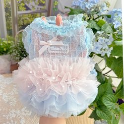 Summer Breathable Pet Clothes for Cats and Dogs, Small Dog Fairy Dress, Princess Dress, Small Dog Jumpsuit Clothes
