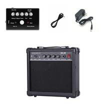 Folk effector integrated electric wood folk guitar effector with pedal distortion reverb and drum machine effector