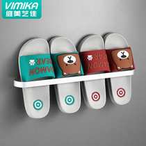 No punching space aluminum slipper rack bathroom towel rack sandals drain storage rack towel ring aluminum alloy